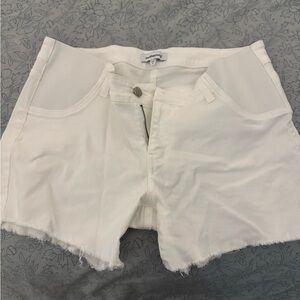 Motherhood Maternity White Denim shorts